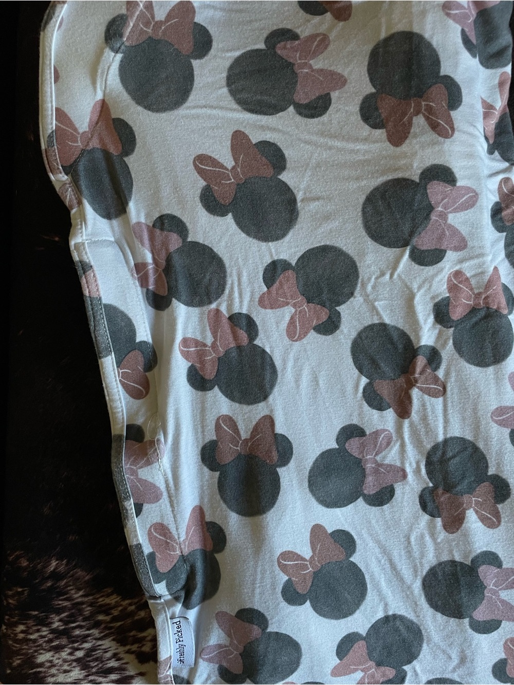 Minnie Mouse swaddle with Velcro